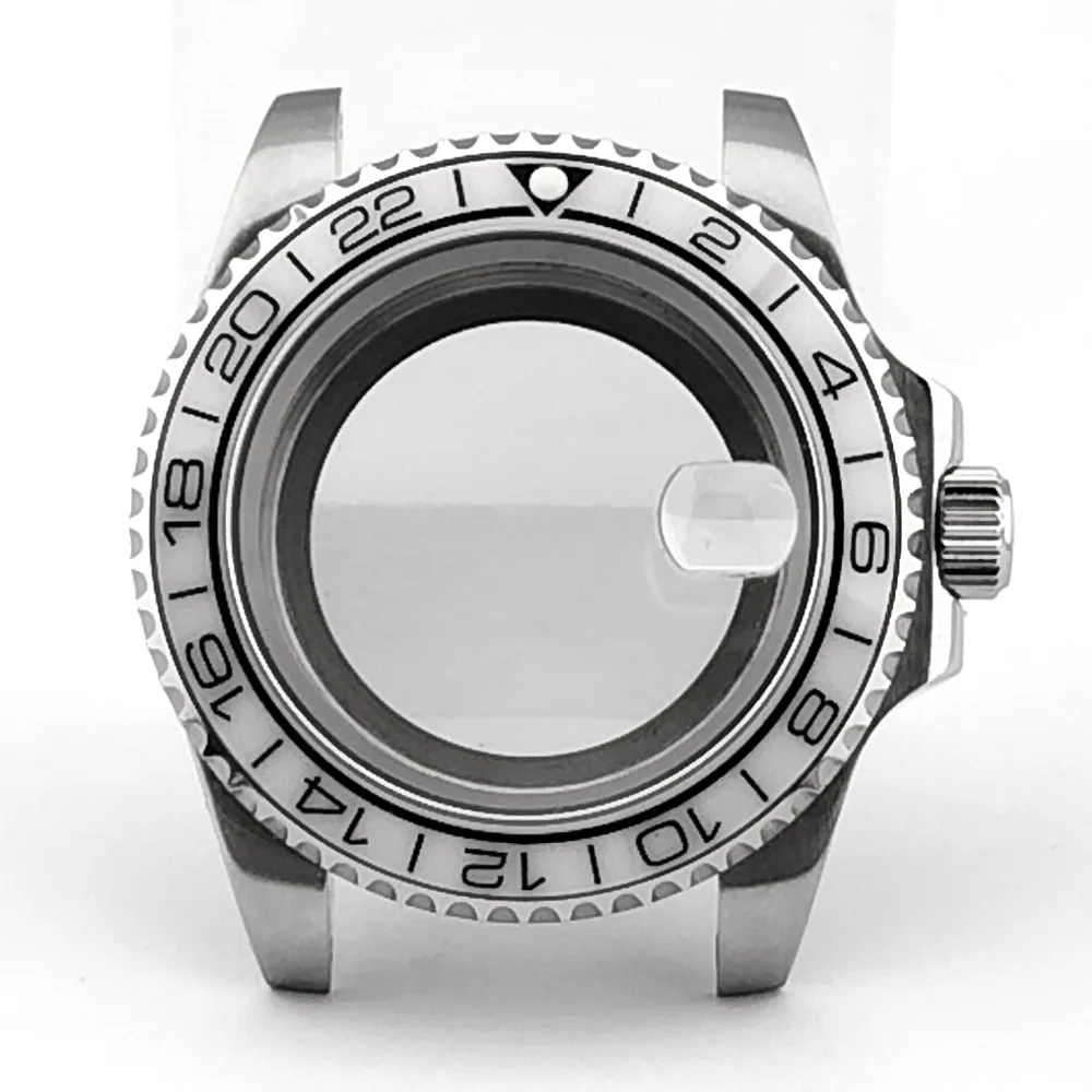 40,5 mm GMT Mechanisches Uhrengehäuse Passend für NH34 Uhrwerk Saphirglas Edelstahl Uhrenbox Uhrenteile Zubehör – Detail 5