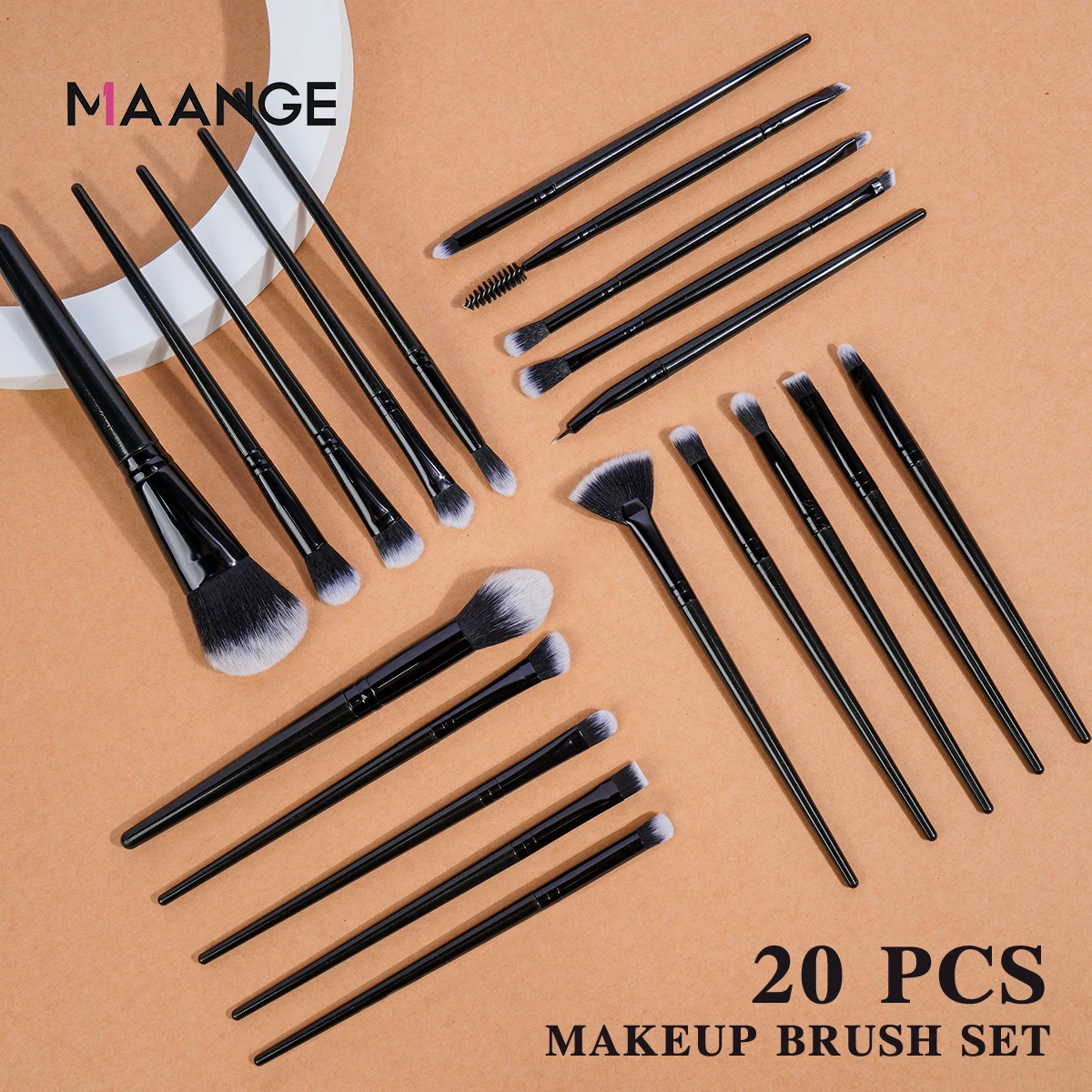 MAANGE 20PCS Professional Makeup Brushes Set Foundation Concealer Eyebrow Eyeshadow Soft Cosmetic Makeup Brush Tool Gift Ideal