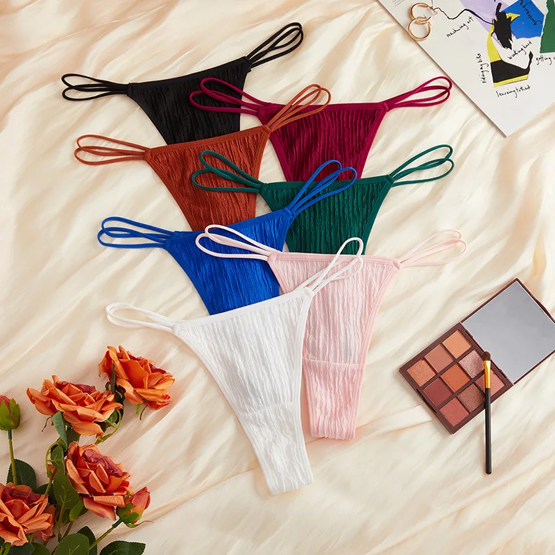 Women Lace Underwear Women Panties Thong Low Waist Sexy Secret V Letter G-string Lingerie Brief Seamless Panty 0639