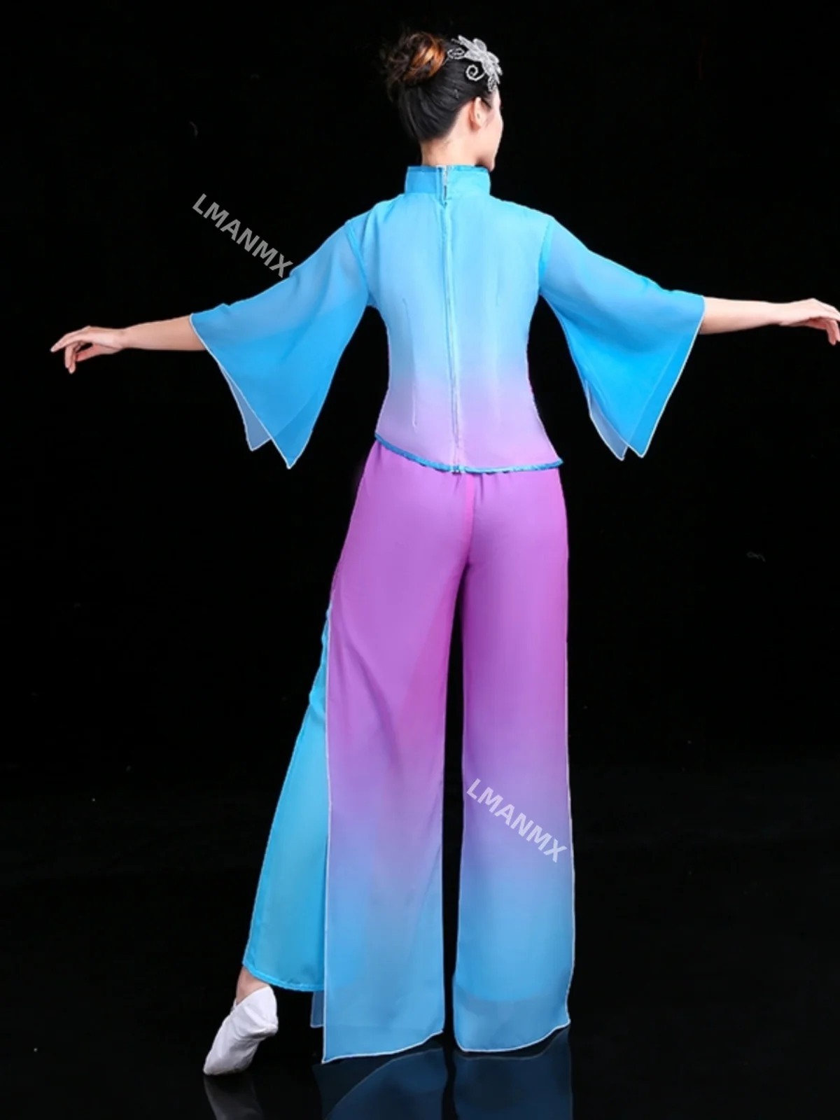 New set of ethnic performance costumes for adults, women, middle-aged and elderly square dancing fans, dance costumes