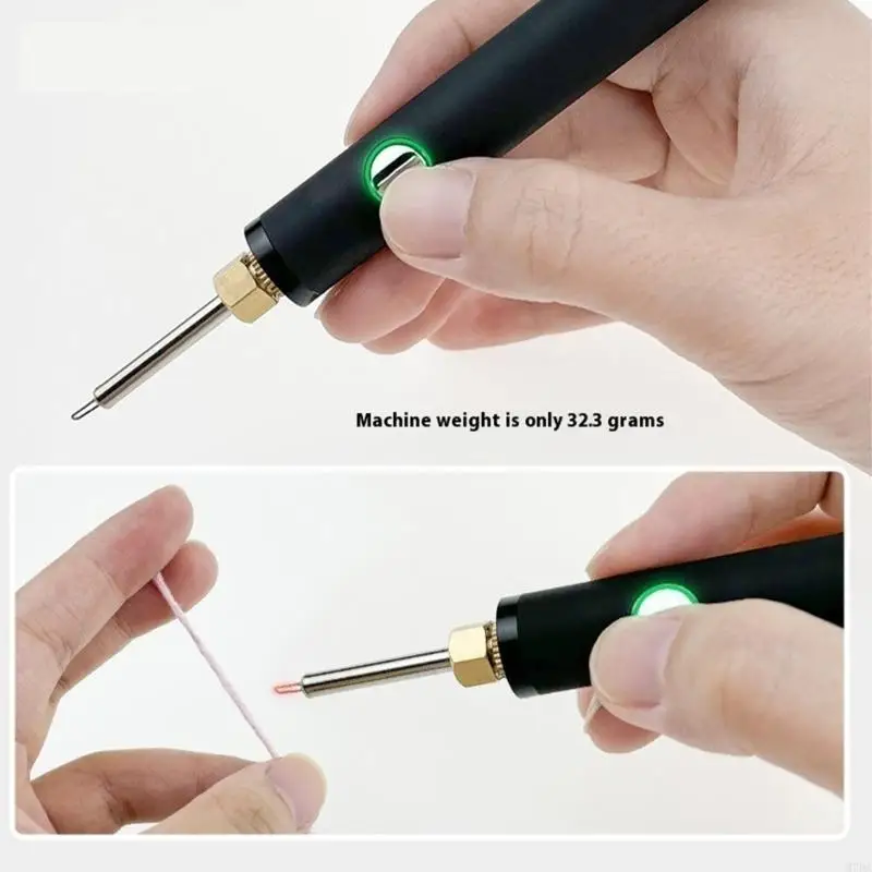 M7DA Rechargeable USB Powered Welding Soldering Iron Featuring 3 Temperature Setting For Home Repair Model Making Enthusiasts