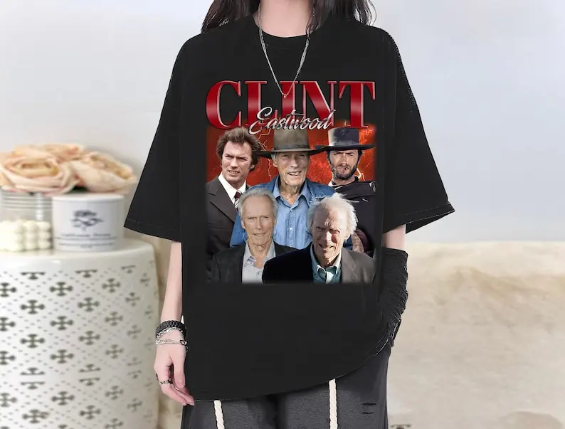 Retro Clint Eastwood T-Shirt,  Clint Eastwood Tee Shirt, Actor  Clint Eastwood Fan, Character Shirt