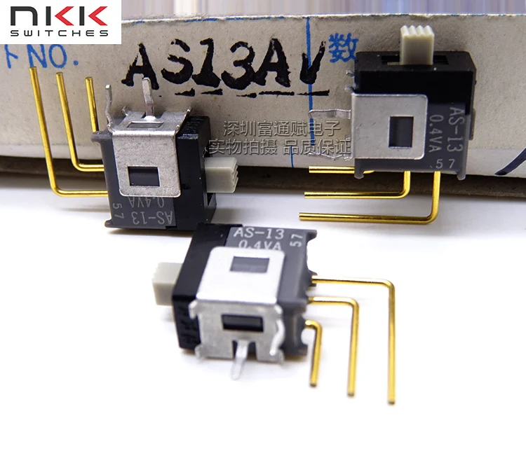 

Import Japan NKK Japan open AS13AV vertical foot micro-slide switch 3 feet 3 gear shift switch