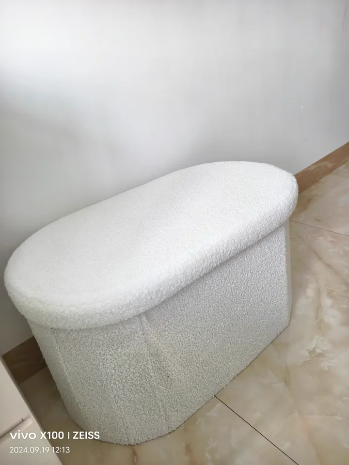 Nordic Folding Storage Stool Entrance Hall Sitting Shoe Stool Living Room Rest Sofa Seat Storage Home Furniture Bed End Stool