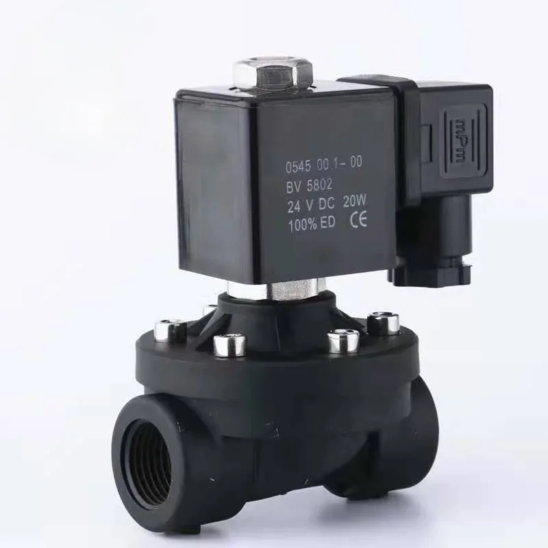 Electromagnetic Valve with Plastic Coating 2WS1 Normally Closed Inlet Solenoid Valve, Switch Control Valve AC220V DC24V