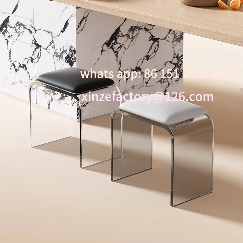 

Customizable Single Chair Cream Style Home Door Makeup Change Shoes Dressing Stool Bedroom Simple Nail Art Dresser Chair