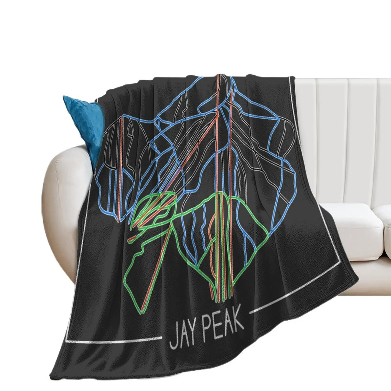 

Jay Peak Trail Rating Trail Map Throw Blanket manga Designers cosplay anime Blankets