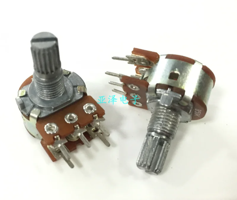 2PCS/lot 16 type rotary switch potentiometer 5-pin B50K shaft length 15MM