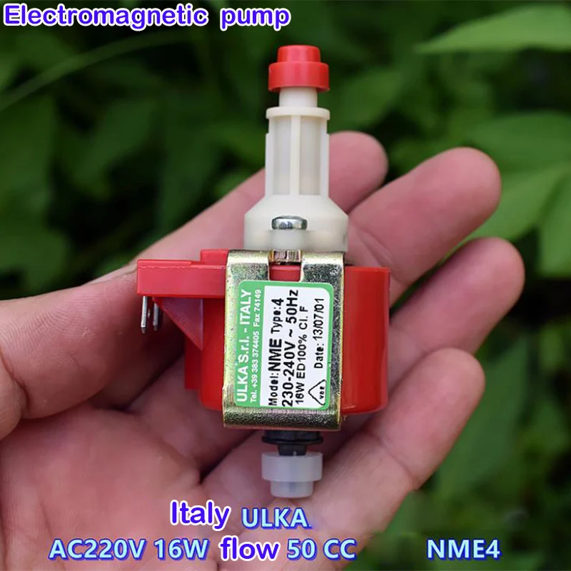 New Italy ULKA NME4 Electromagnetic Pump AC 220V 230V 16W Flow 50 CC/min Solenoid Pump 25BAR Coffee Machine Espresso Repair