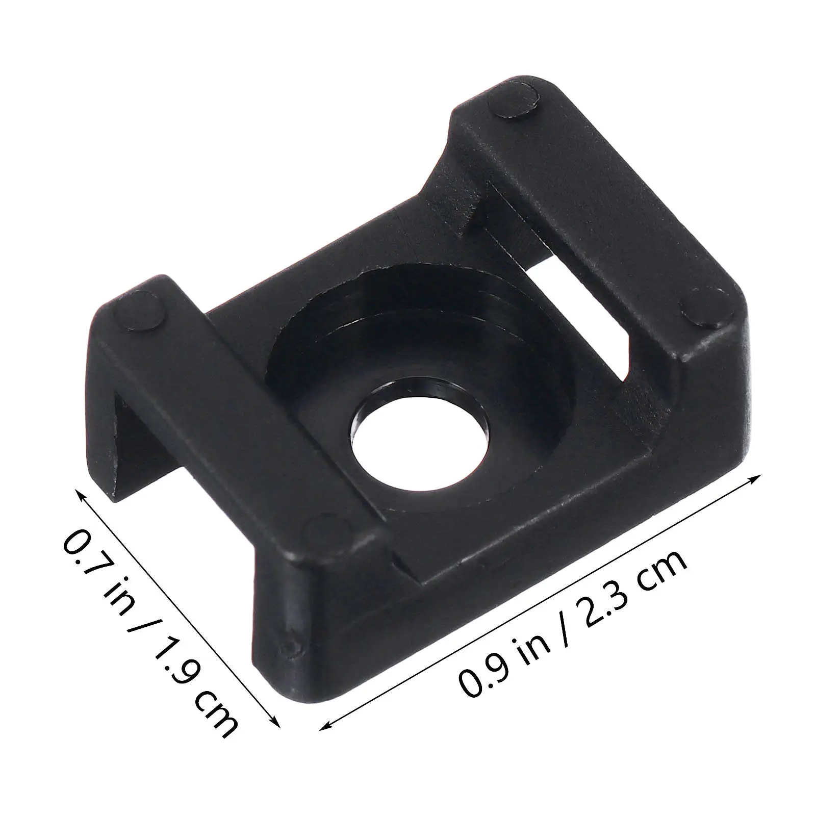 120Pcs Nylon Cable Tie Mount Saddle Shape Wire Holder Screw Fix Base for Tight Cable Bundling Industrial Home Office Use