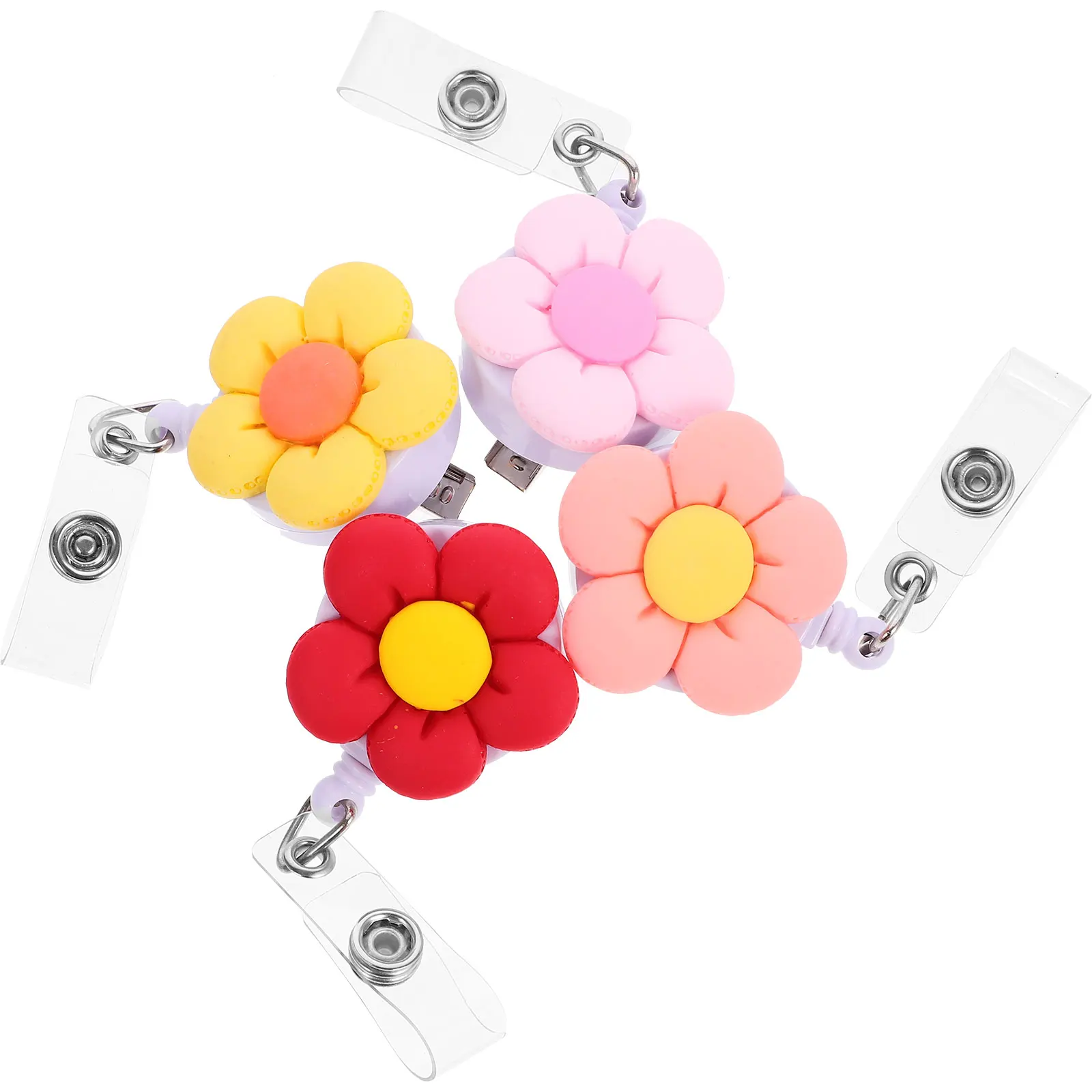 4 قطعة أصحاب شارة قابل للسحب للممرضة طبيب بطاقة الهوية اسم العلامة كليب الموظف شارة بكرة بطاقات متعددة الوظائف ملحق #1