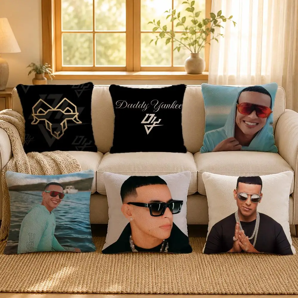 Rapper Daddy Yankee Reggaeton Cushion Cover Personalized Short Plush Soft Bedroom Sofa Home Decor Gift
