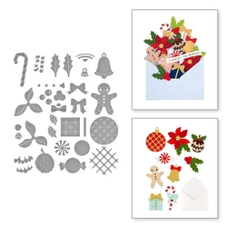 Happy Christmas Gongerbread Man Metal Cutting Dies Embossing Diecut For DIY Card Making Scrapbooking Photo Album Crafting Derati