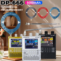 DP-666 TEF6686 Radio High Sensitivity FM AM Short Wave 2.8inch IPS Touch LCD Screen 5000mAh FM LW MW SW Full Band DSP Radio