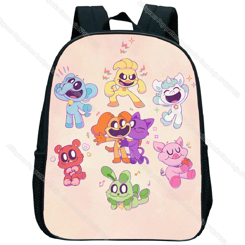 Smiling Critter Children Mini Backpack Cartoon Catnap Bags for Toddler Schoolbags Boys Waterproof Kindergarten Rucksack Gift