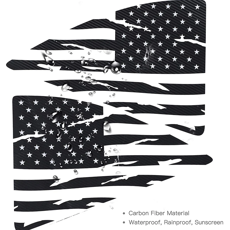 Window Decal Carbon Fiber Rear Window Distressed Flag Sticker for Chevrolet Camaro 2010 2011 2012 2013 2014 2015