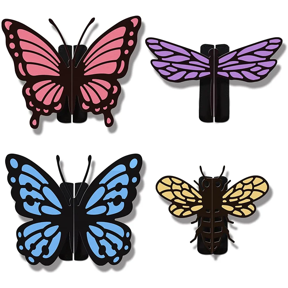 4pcs 3D Butterflies Metal Cutting Dies Template Molds Stencils for DIY Scrapbook Greeting Cards Making Album Envelope Decoration