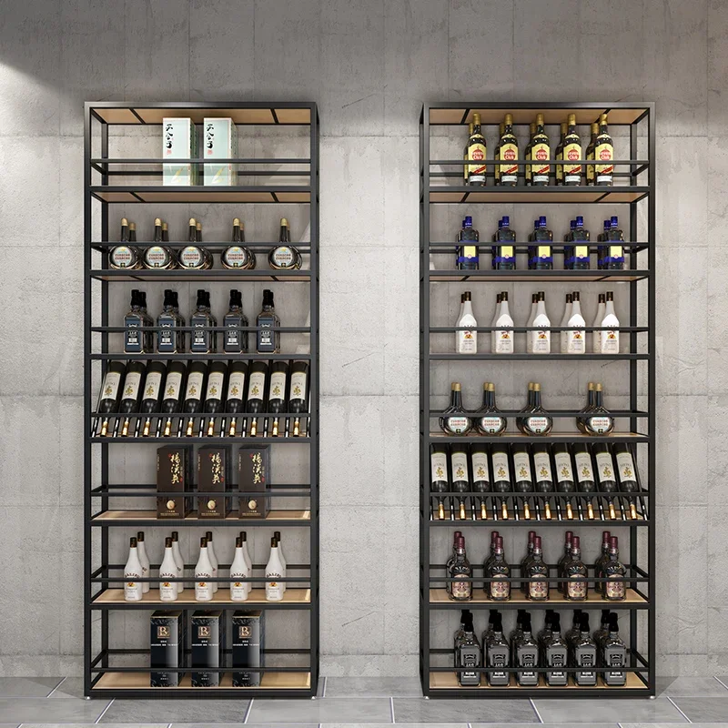 Mobile Shelves Bar Cabinet Living Room Kitchen Restaurant Display Wine Cabinet Multifunctional Vitrina Drinking Bar Furniture
