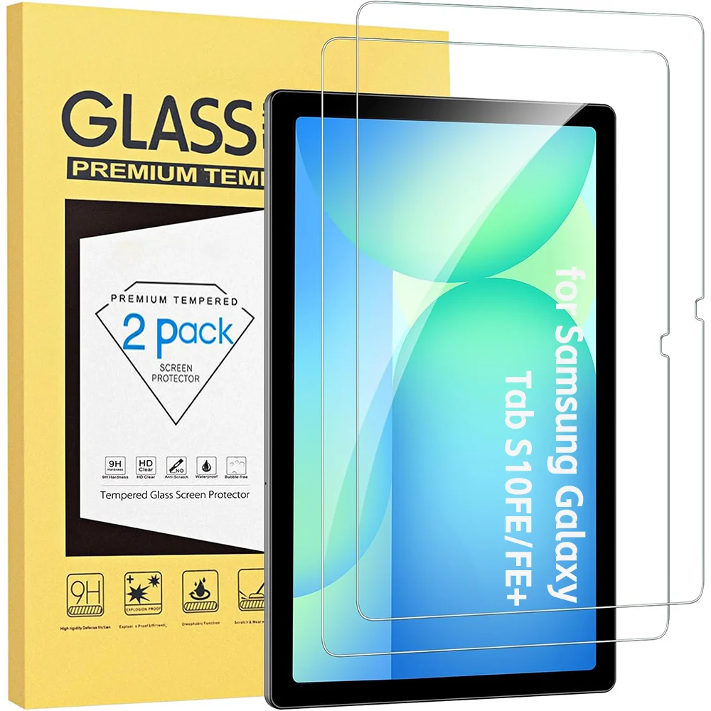 

1/2 шт. закаленное стекло для Samsung Galaxy Tab S10 FE/FE + защитные пленки для экрана, твердость, защита от царапин, пленки для планшетов для Tab S10 FE Plus