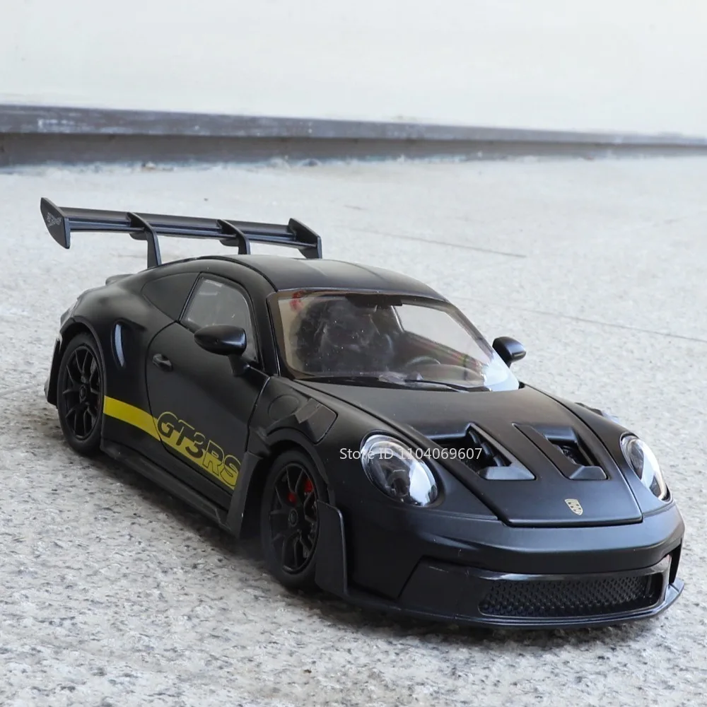 1:24 Scale Supra A80 911 GT3RS Supercar Model Toy Alloy Diecast Shock Absorption Doors Opened Sound Light Collection Sports Cars