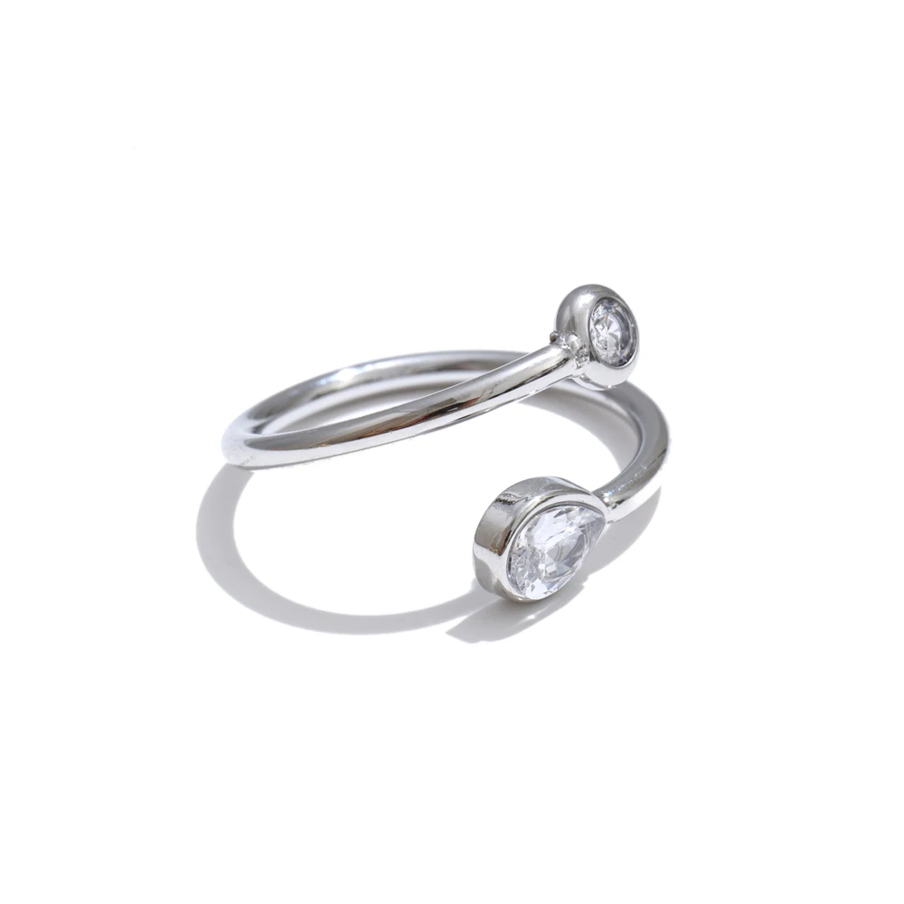 Women's Adjustable Zirconia Thin Ring for Daily Wear