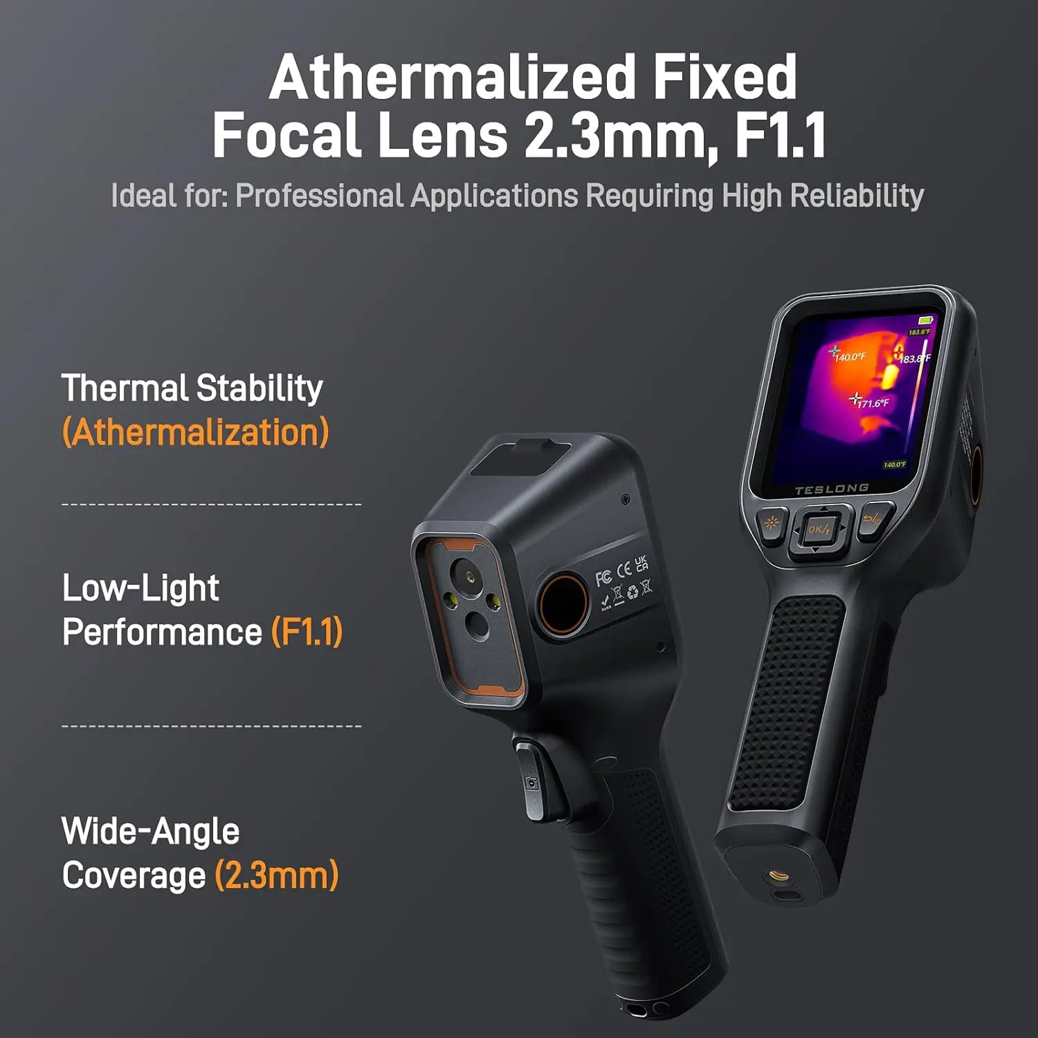Teslong TTM120S التصوير الحراري 240x180 دقة فائقة 3.2 بوصة LCD محمول 25 هرتز 120x90 دقة الأشعة تحت الحمراء