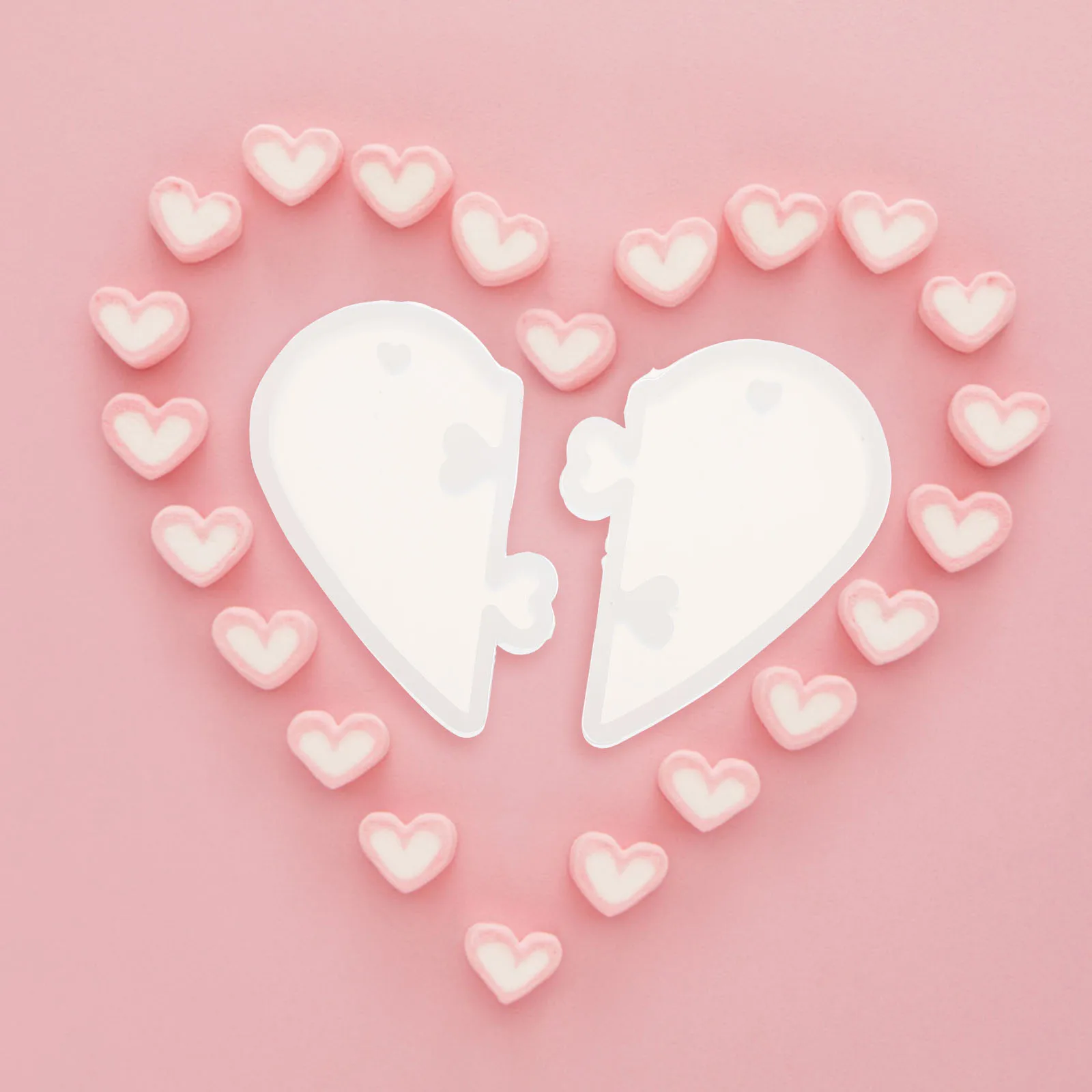 

Heart Shaped Silicone Molds for Resin Casting Pendant Mould Smooth Surface DIY Hanging Tag Jewelry Making Accessories