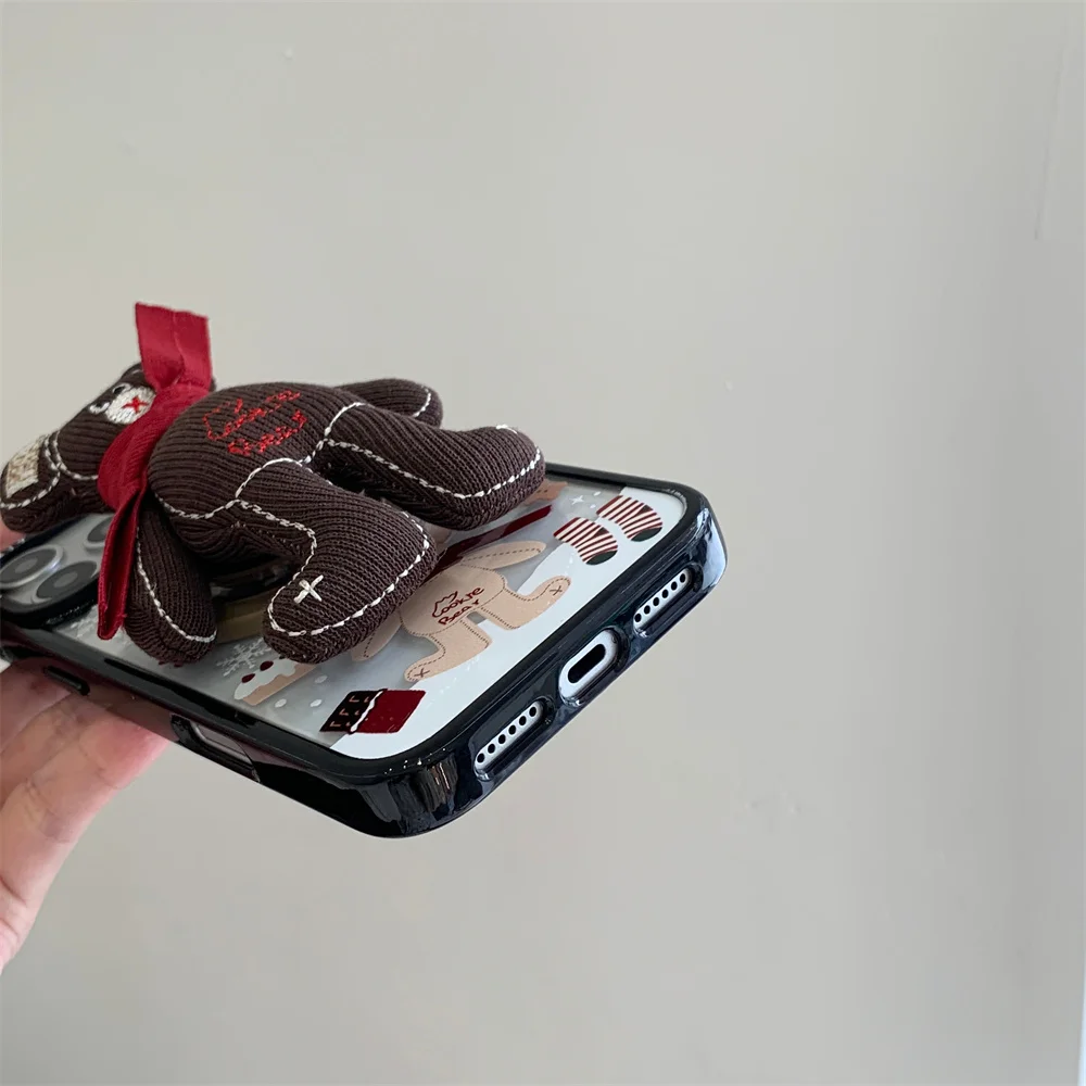 الكورية INS عيد الميلاد الدب المغناطيسي قضية الهاتف آيفون 17 برو 16 E 11 12 13 14 زائد 15 برو ماكس غطاء مع Magsafe حامل الحالات #6