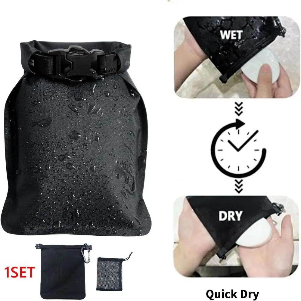 New Nylon Travel Soap Bag Waterproof Leakproof Soap Travel Case Quick Dry Multifunctional Soap Pouch Camping