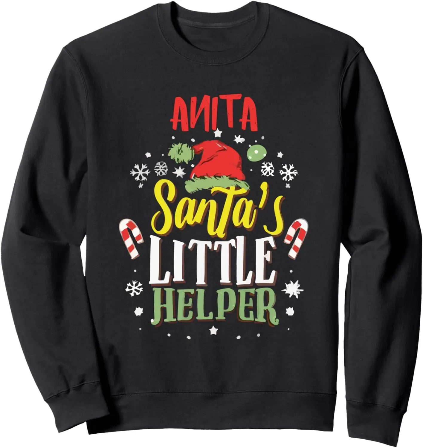 Anita Santa's Little Helper Anita Christmas Name Sweatshirt