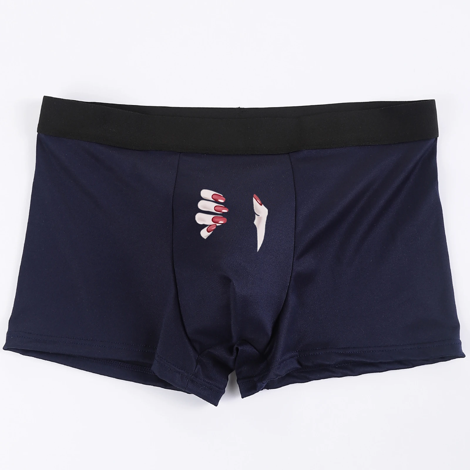 Męskie seksowne bokserki typu U Convex, bezszwowe, modelujące, z nadrukiem, z niskim stanem, oddychające majtki męskie.