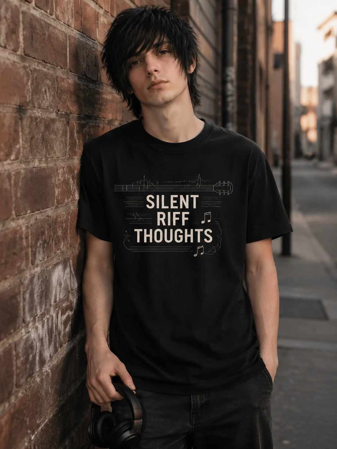 

Men Graphic T Shirt Short Sleeve Loose Fit 50 percent Cotton 50 percent Polyester Fabric Guitar Print Summer Casual Daily