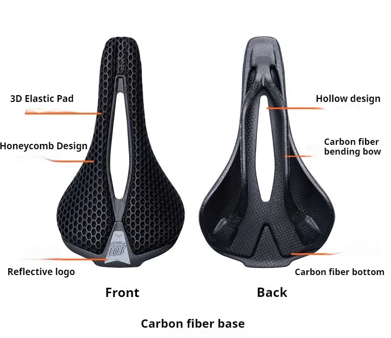 Enlee Fahrrad 3d gedruckt Sattel ultraleichte Kohle faser Rennrad Mountainbike Nylon Kissen bequeme 3D MTB Sattels itz – Detail 5