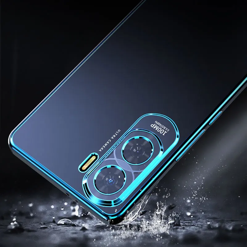 Honor 90 Lite Plating Case,Transparent Shockproof Cover For Honor 90 Lite X9a X8 X9 5G X7a phone Case Soft Capa Honor90lite