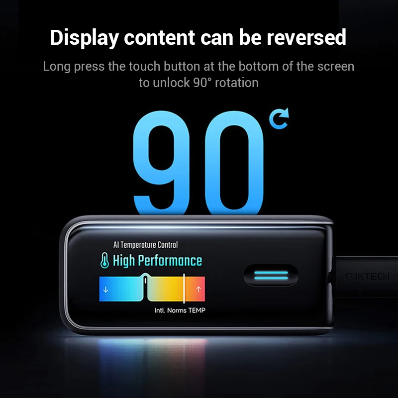 새로운 CUKTECH 10 슈퍼 충전기 울트라 AD1204U 120W 100 MAX 휴대용 GaN 충전기 샤오미 삼성 아이폰 맥북 미홈 앱 미지아용