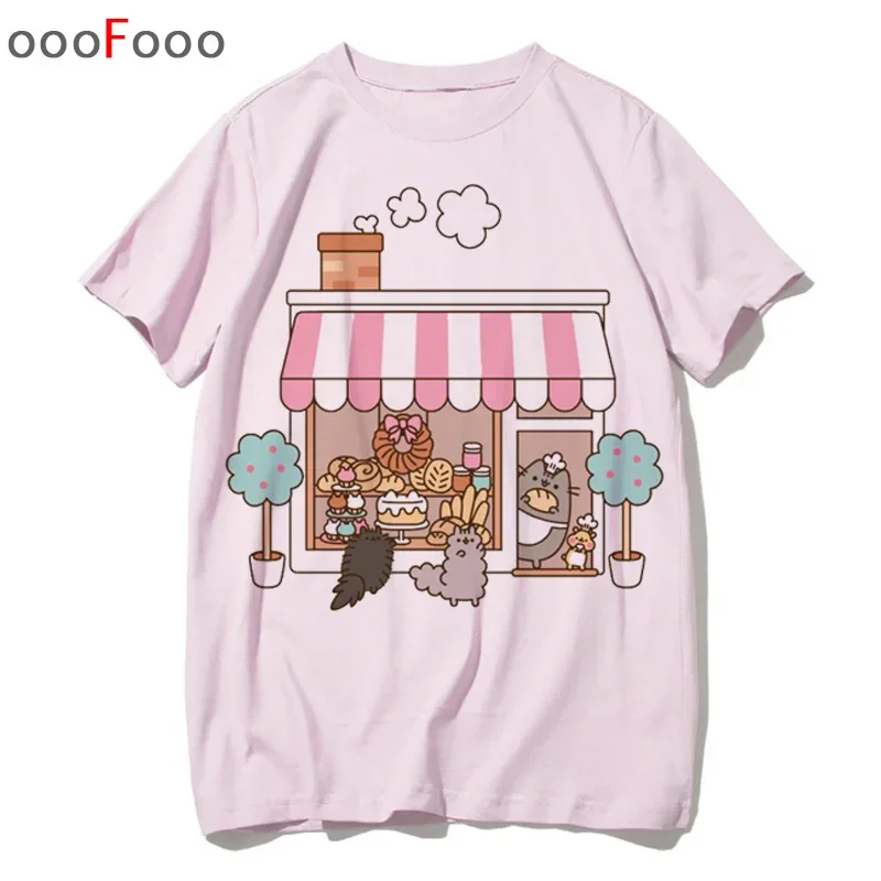 Pusheen women Tee shirts cat cartoon female t shirt top t-shirt tshirt kawaii korean  90s harajuku casual graphic
