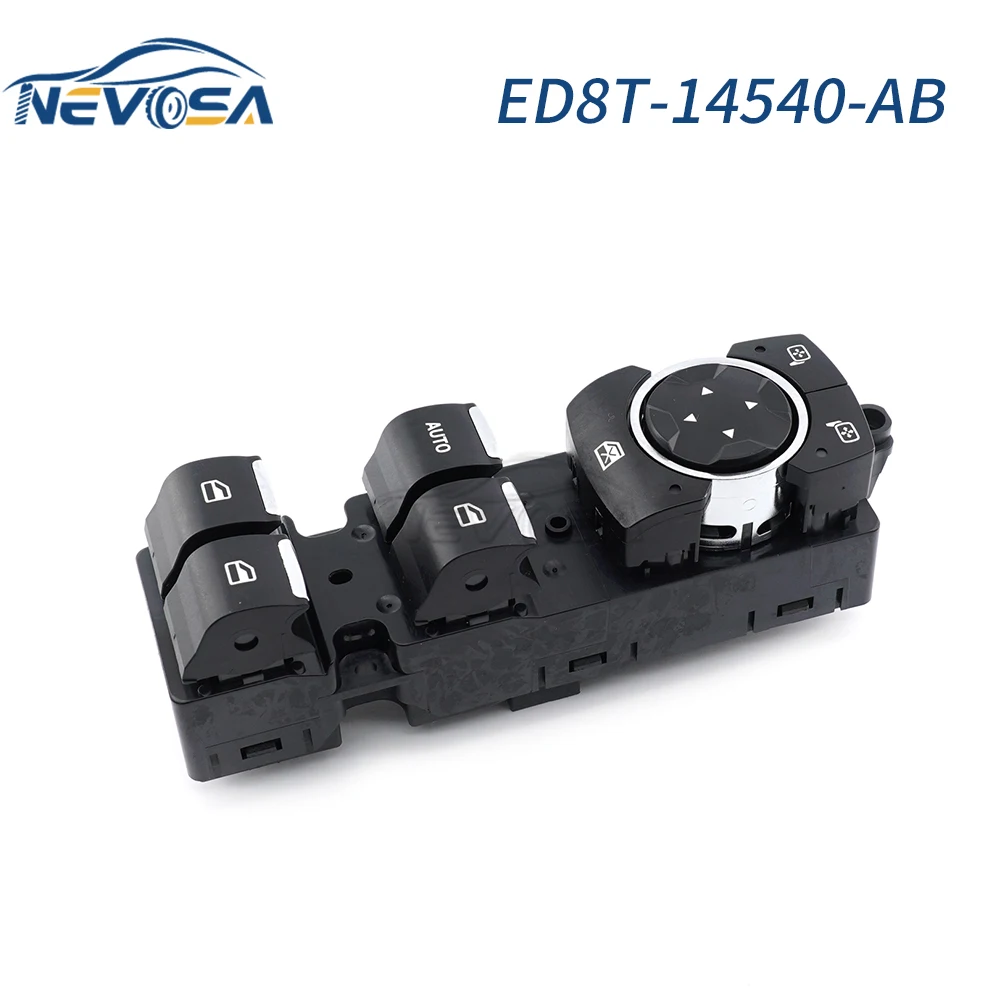 NEVOSA ED8T-14540-AB Window Lifter Switch Driver's Side For Ford Escort 2014 2015 2016 2017 17 Pins