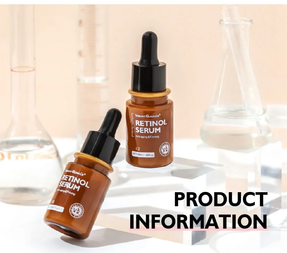 Vital GLAMOUR Retinol Facial Essence Reduce Wrinkles Even Skin Tone Repair Pigmentation And Combat Skin Aging 30ml 10pcs