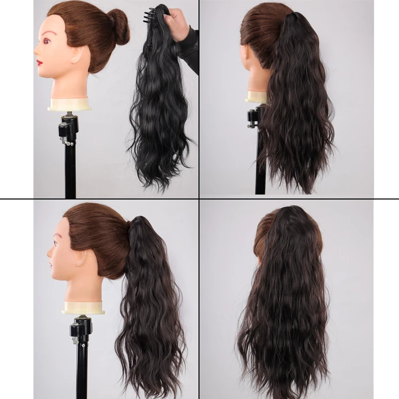 Talang sintético 10-19 Polegada garra clip no rabo de cavalo extensão do cabelo rabo de cavalo extensão do cabelo para mulheres pônei cauda cabelo