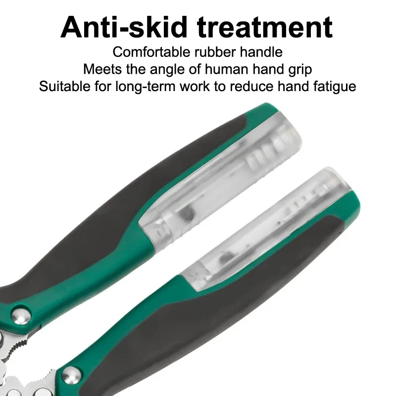 TUOSEN Multifunction Electrical Pen Tester, Wire Stripper Cutter Crimper, Electrician Tool Kit with Voltage Detection