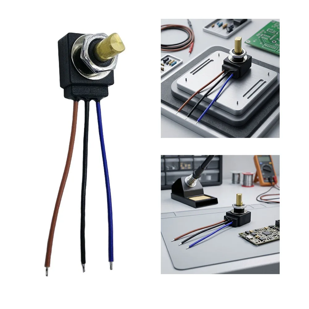 For RP20 Rotary Potentiometer 10K20K100K 3-Pin Wire Precision Variable Resistor For Audio Control And Industrial Circuits