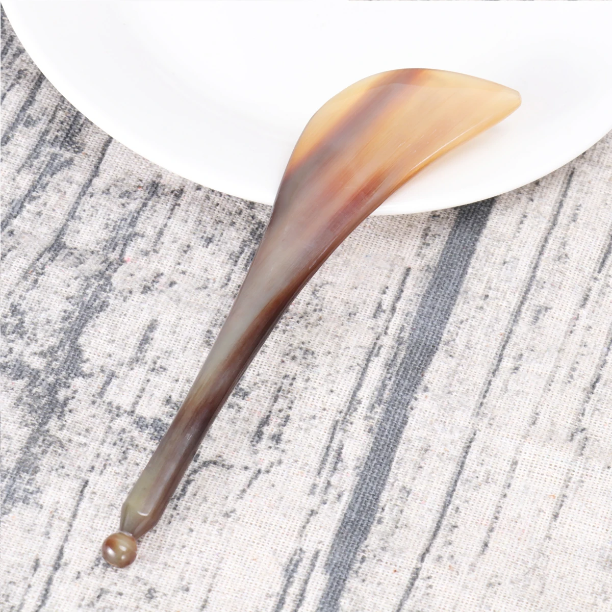 Massage Pen Natural Horn Static Free Long Skin Friendly Massaging Pen Scraping Plate Spa Therapy Tool