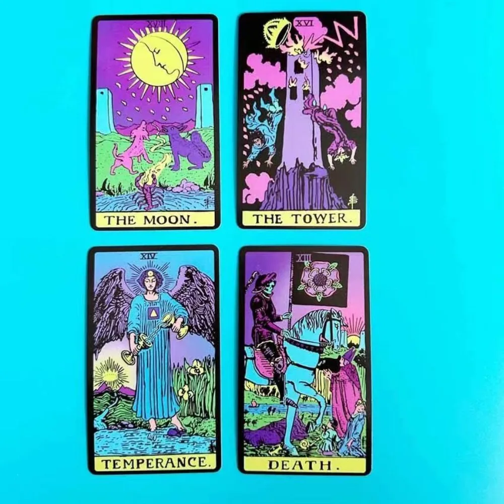 10.3*6cm Neo Rider Tarot Deck 78 Colorful Tarot Cards for Beginners Rider-waite Tarot System Pocket Size