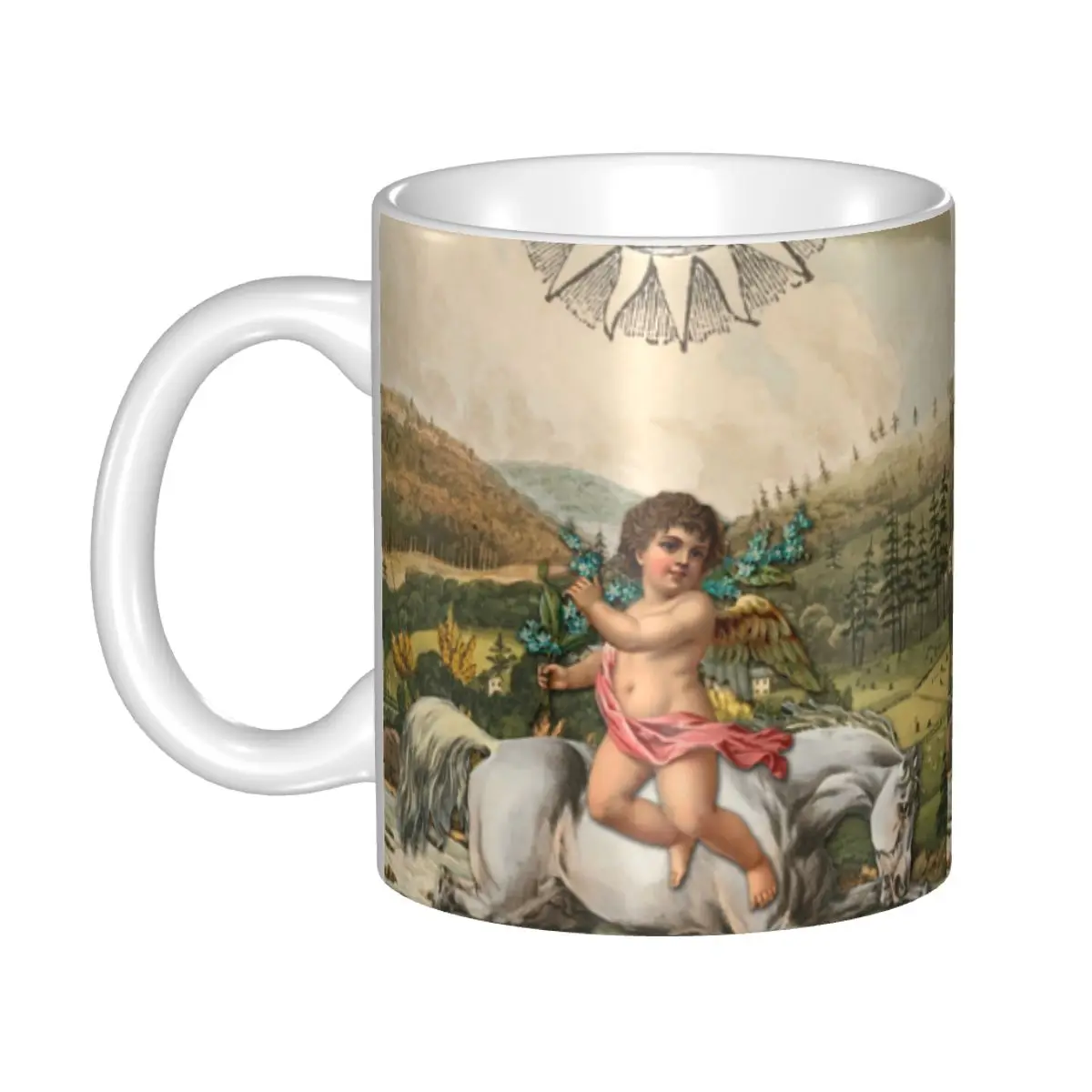 

DIY Victorian Era Ceramic Mug Personalized The Sun Major Arcana Coffee Cup Creative Gift
