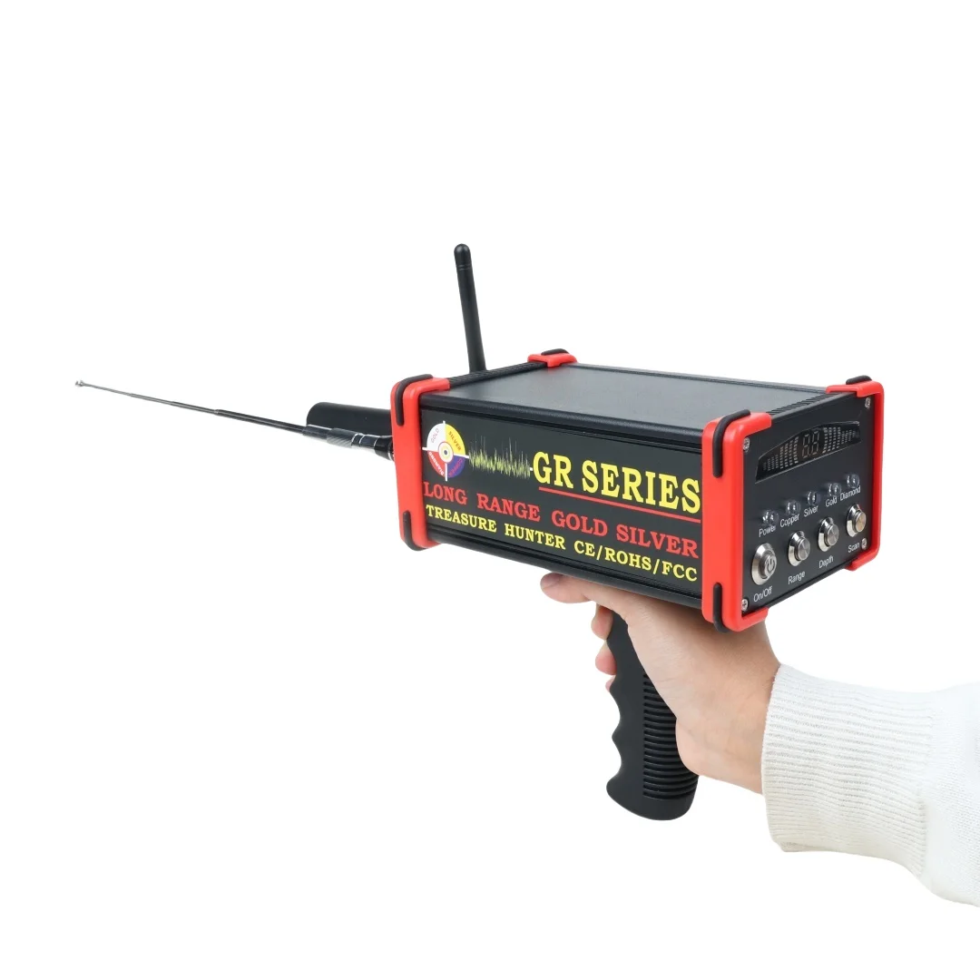 Detector de metais ouro prata de longo alcance profissional GR-2000 caçador para detectar ferramentas de pedras de diamante de cobre com pacote de papelão