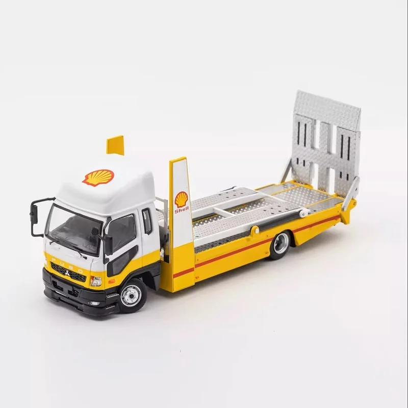 GCD 1:64 Mitsubishi double-decker transporter & Engineering truck simulation alloy car model