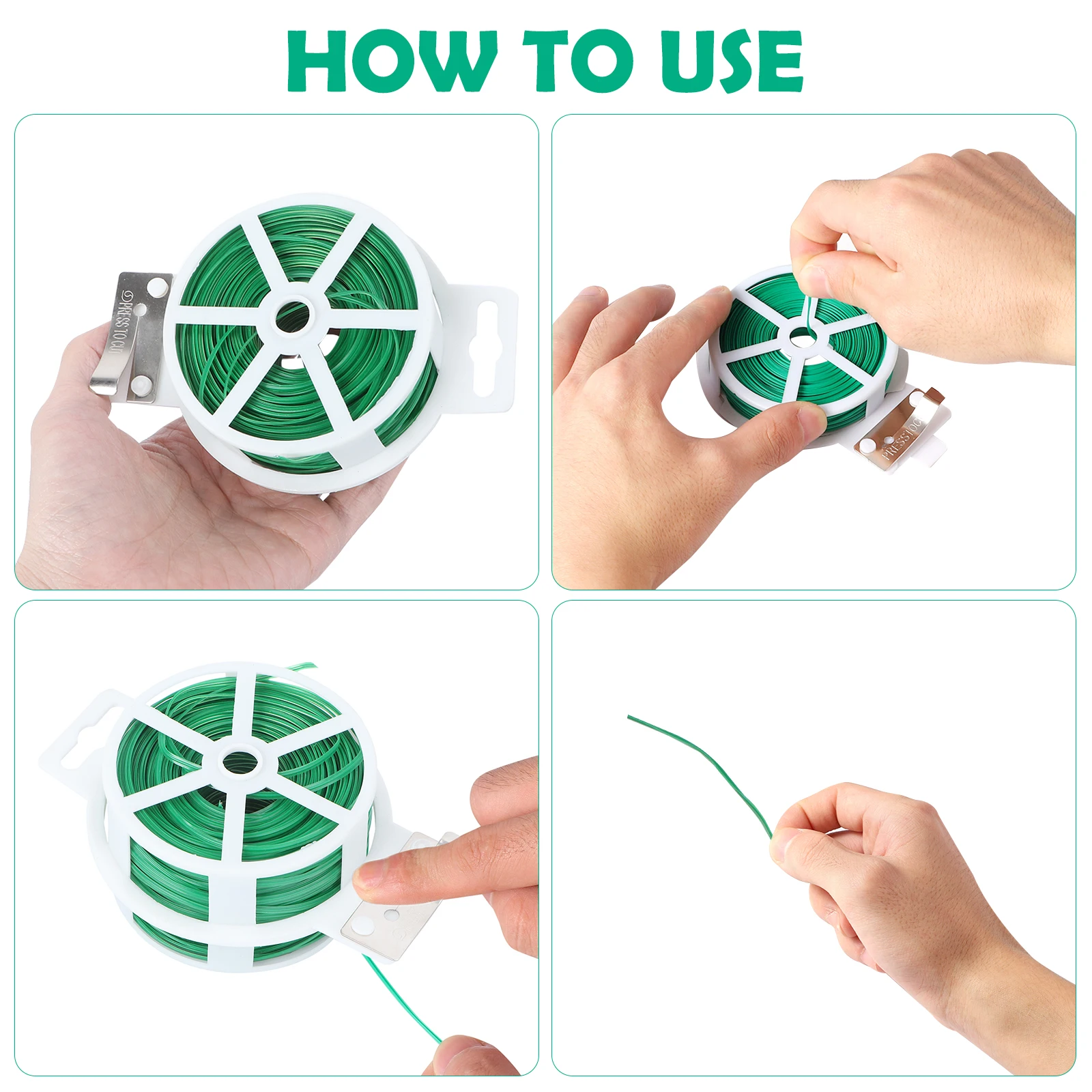 

100M Plant Ties Wire Roller Tape Flowers Trees Bonsai Iron Wire Strong Pliable Cable ganizer Spool