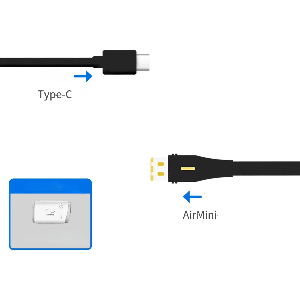 ResMed Airmini CPAP PD كابل شحن قوة البنك محول إلى الهواء ميني التهوية كابل إمداد الطاقة قطار السفر Airmini
