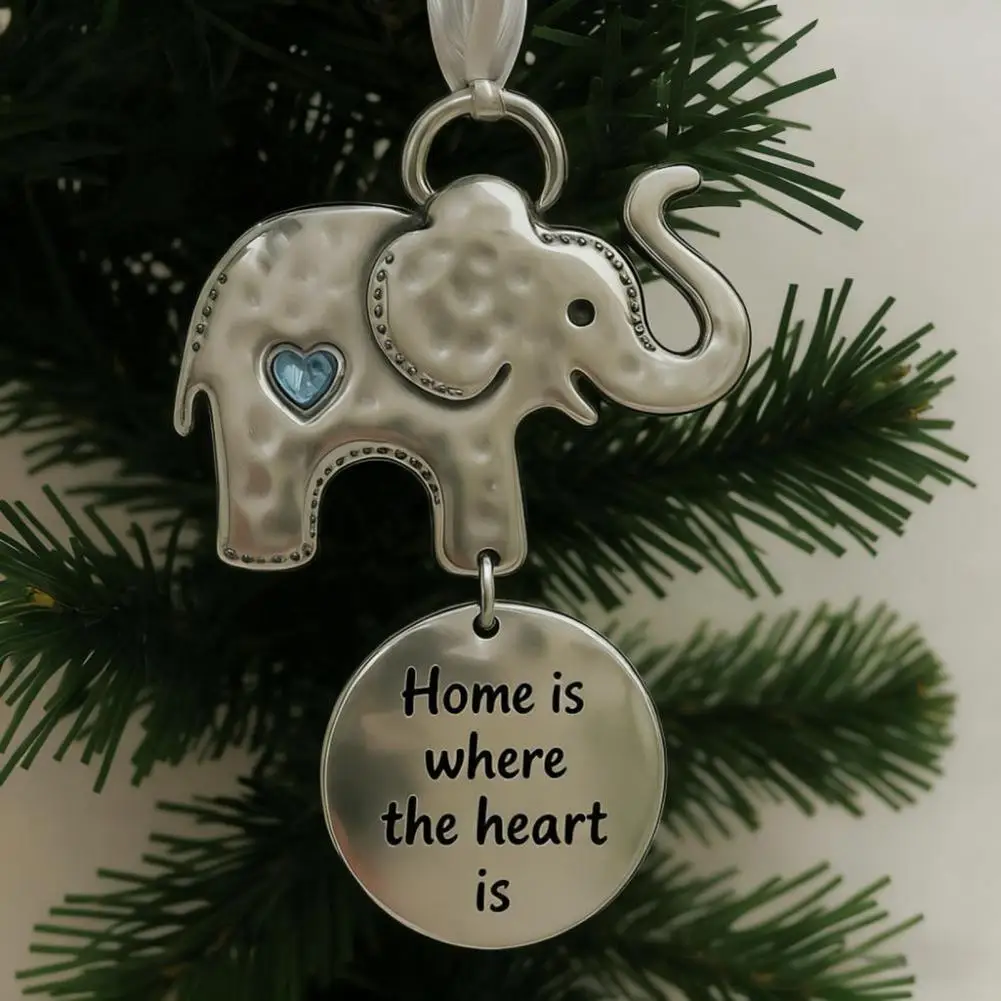 Eternal Loyalty Symbol Elephant Friendship Ornament Car Pendant Sisterhood Inspirational Gift Hand-polished Eternal Symbol