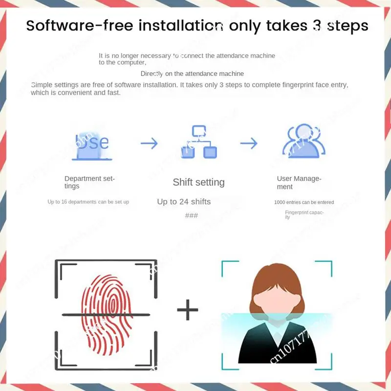 -A21Z Black Attendance Machine Biometric Attendance System 1000 Fingerprint Capacity Support USB Driver Download EU Plug